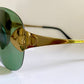 Christian Dior Vintage Sunglasses - 2000 Dior PILOT John Galliano mask gold and green frames