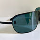 Yves Saint Laurent 00s sunglasses - XXL mask style black and blue frame
