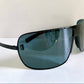 Yves Saint Laurent 00s sunglasses - XXL mask style black and blue frame