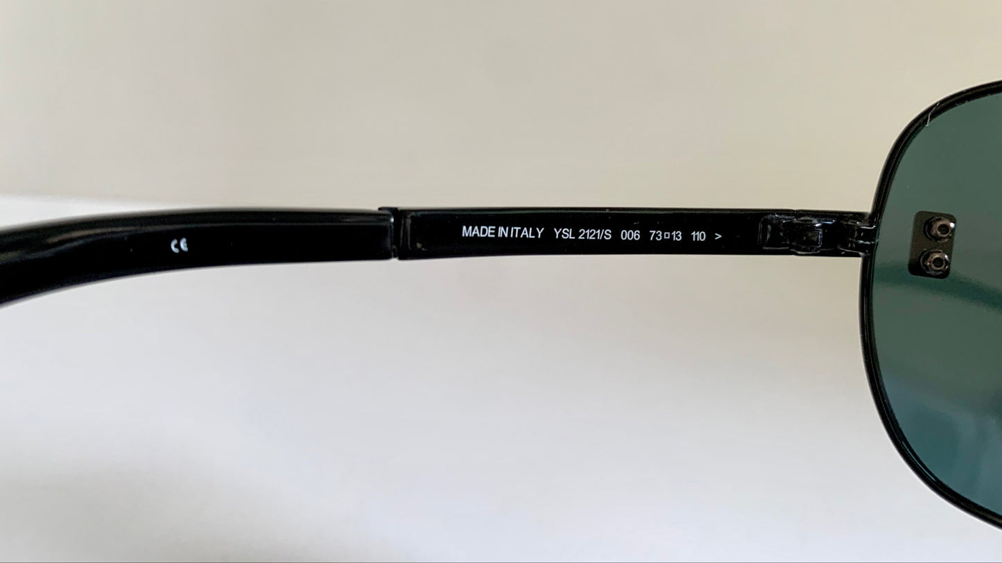 Yves Saint Laurent 00s sunglasses - XXL mask style black and blue frame