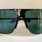 Yves Saint Laurent 00s sunglasses - XXL mask style black and blue frame