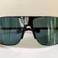 Yves Saint Laurent 00s sunglasses - XXL mask style black and blue frame