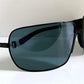 Yves Saint Laurent 00s sunglasses - XXL mask style black and blue frame