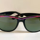Ray Ban Sreet neat sunglasses with pink mosaice frame on a white surface