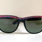 Ray Ban Sreet neat sunglasses with pink mosaice frame on a white surface
