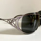 Yves Saint Laurent 00s sunglasses - YSL shield frame with rhinestones logos