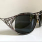 Yves Saint Laurent 00s sunglasses - YSL shield frame with rhinestones logos