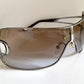 Christian Dior Diorissimo shield sunglasses on a white background