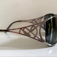 Yves Saint Laurent 00s sunglasses - YSL shield frame with rhinestones logos