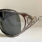 Yves Saint Laurent 00s sunglasses - YSL shield frame with rhinestones logos