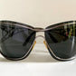 Yves Saint Laurent 00s sunglasses - YSL shield frame with rhinestones logos