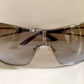 Christian Dior Diorissimo shield sunglasses on a white background