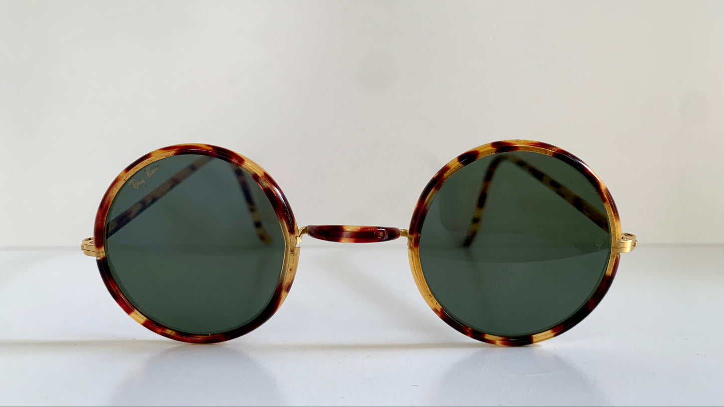 Ray Ban B&L USA vintage sunglasses - Cheyenne W1748 oval carey frames