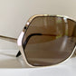 Christian Dior Vintage Sunglasses - Secret 1 XL light gold shield wrap frames