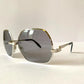 Silhouette 70s XL oversized sunglasses - 833 silver frames