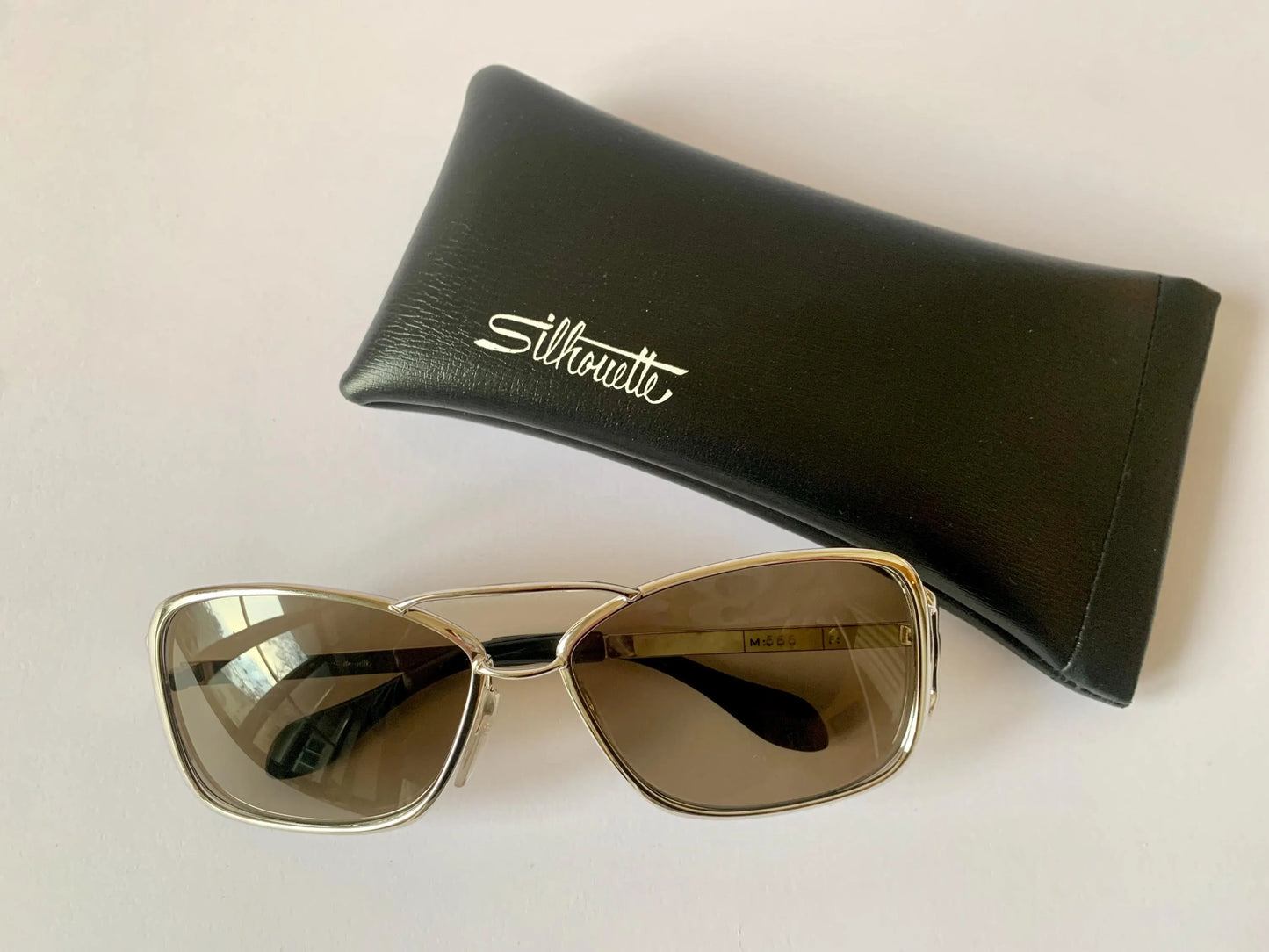 Silhouette 70s oversized sunglasses - 666 silver frames