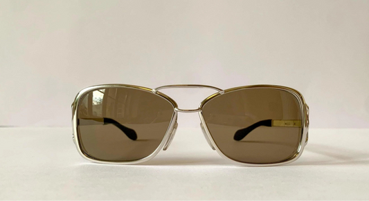 Silhouette 70s oversized sunglasses - 666 silver frames