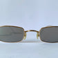 Christian Dior Hanoi vintage sunglasses - golden mirrored lenses with Dior logo charm chain