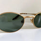 Ray Ban B&L USA vintage sunglasses - W2981 Highstreet brushed gold oval frames