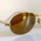 Ray Ban B&L USA - Diamond Hard W1919 90s 24k plated mirrored vintage sunglasses
