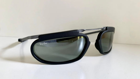 Ray Ban B&L Orbs Square black matte and silver vintage sunglasses