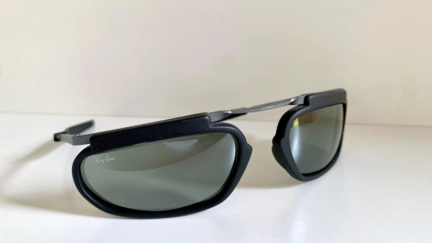 Ray Ban B&L Orbs Square black matte and silver vintage sunglasses