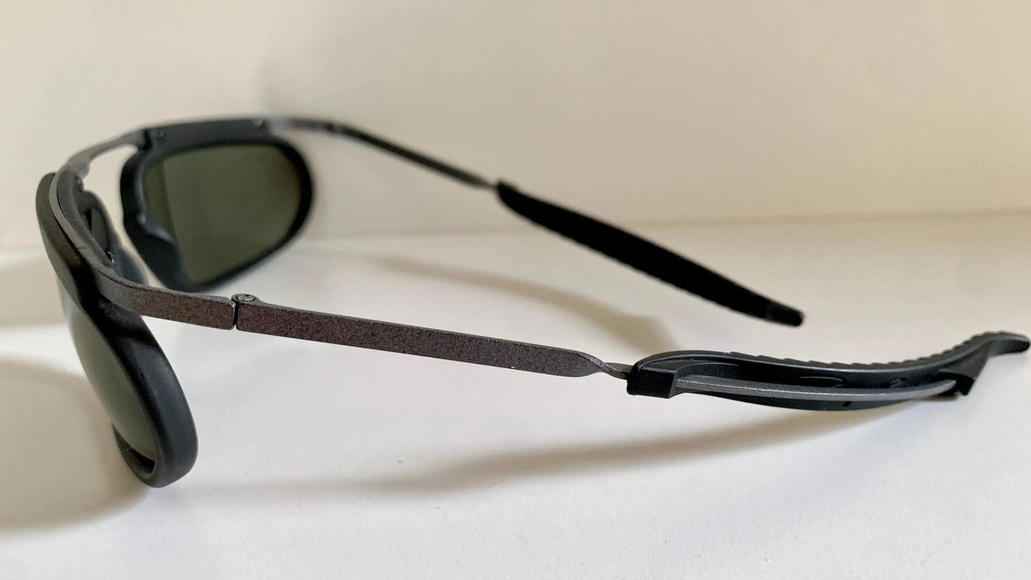Ray Ban B&L Orbs Square black matte and silver vintage sunglasses