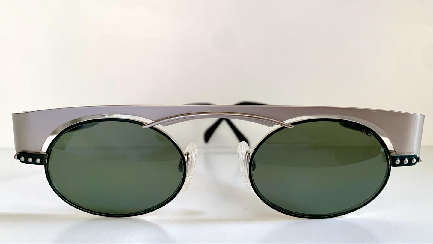 Neostyle Holiday vintage sunglasses - 967 silver and green frame