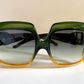 Christian Dior 80s vintage sunglasses - XXL green and yellow frame