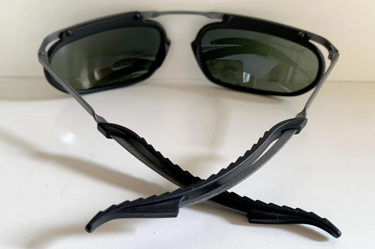 Ray Ban B&L Orbs Square black matte and silver vintage sunglasses