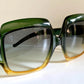 Christian Dior 80s vintage sunglasses - XXL green and yellow frame