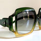 Christian Dior 80s vintage sunglasses - XXL green and yellow frame
