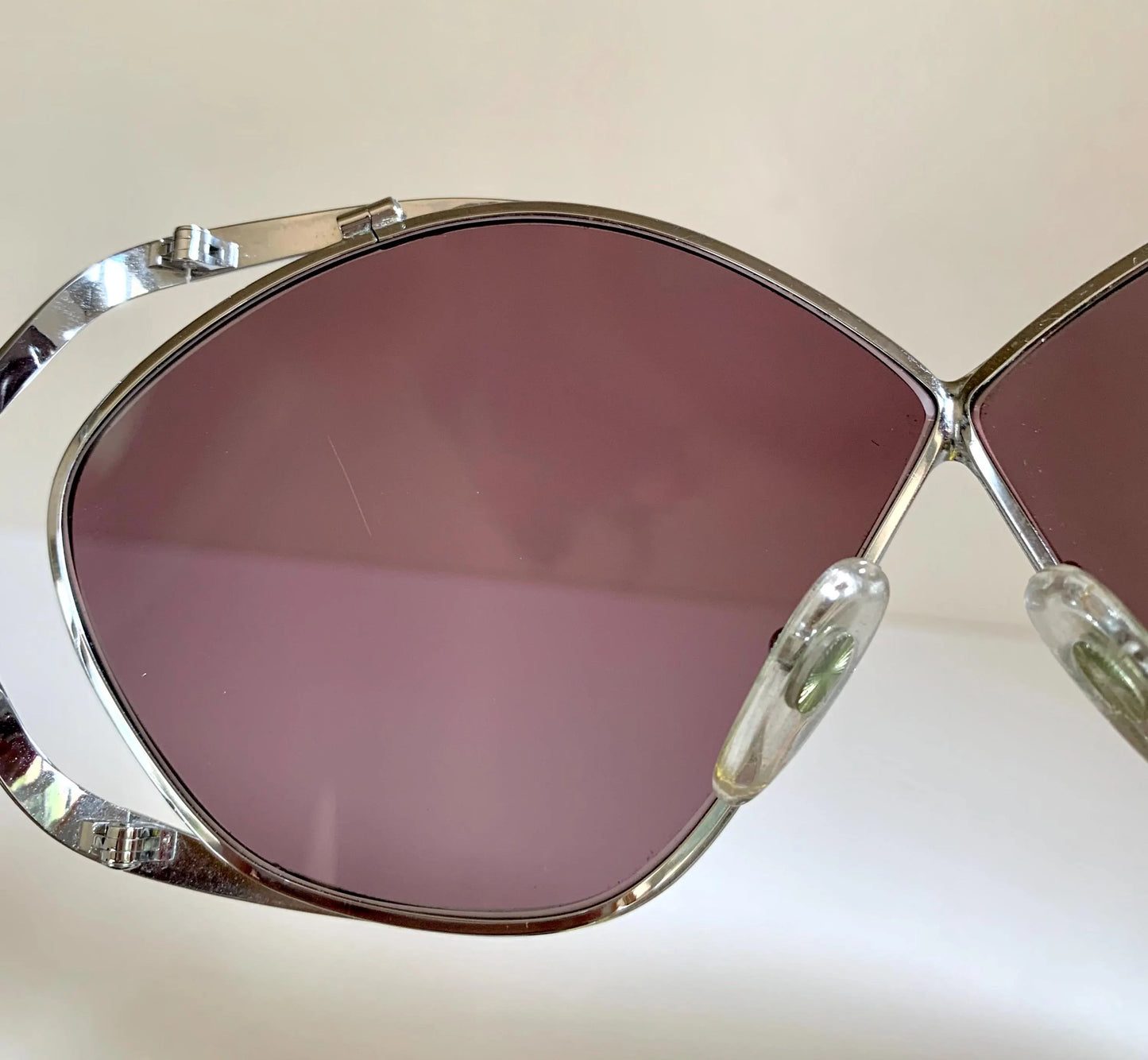 Christian Dior Vintage Sunglasses - 2056 XL silver and green frames