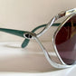 Christian Dior Vintage Sunglasses - 2056 XL silver and green frames