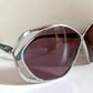Christian Dior Vintage Sunglasses - 2056 XL silver and green frames