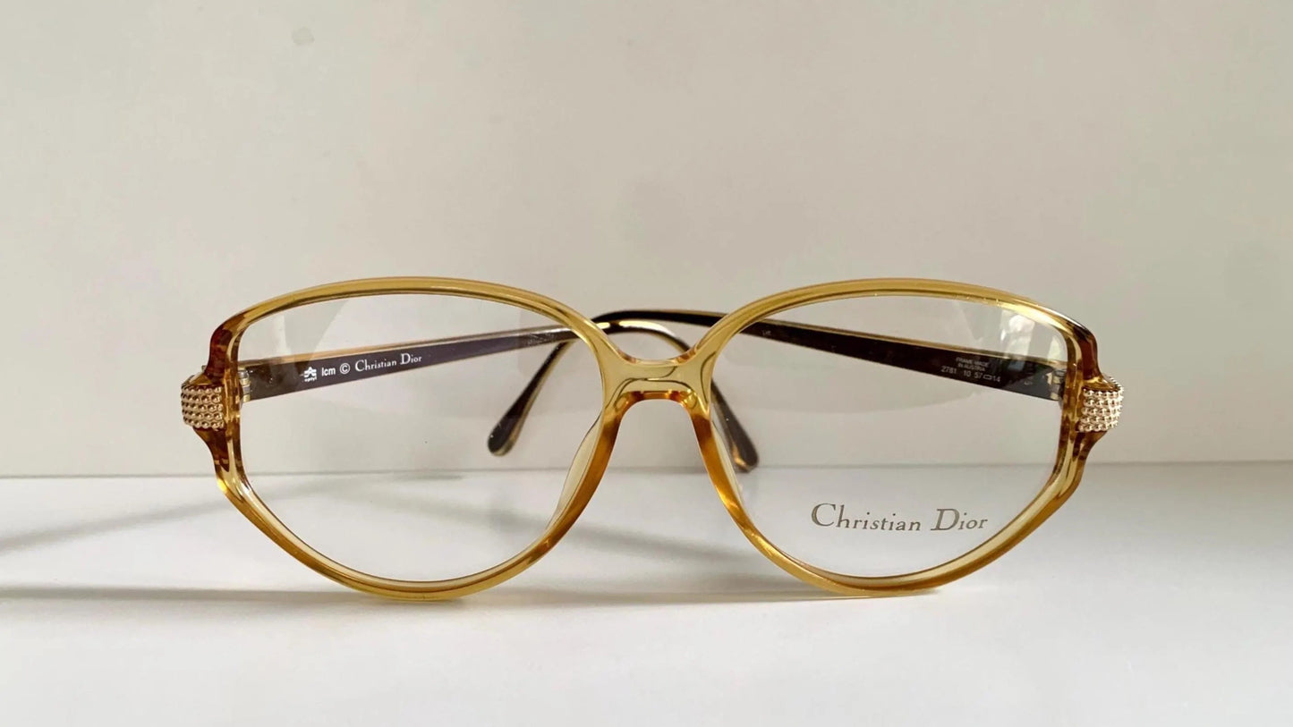 Christian Dior Vintage glasses - 2781 yellow acetate 80s frames