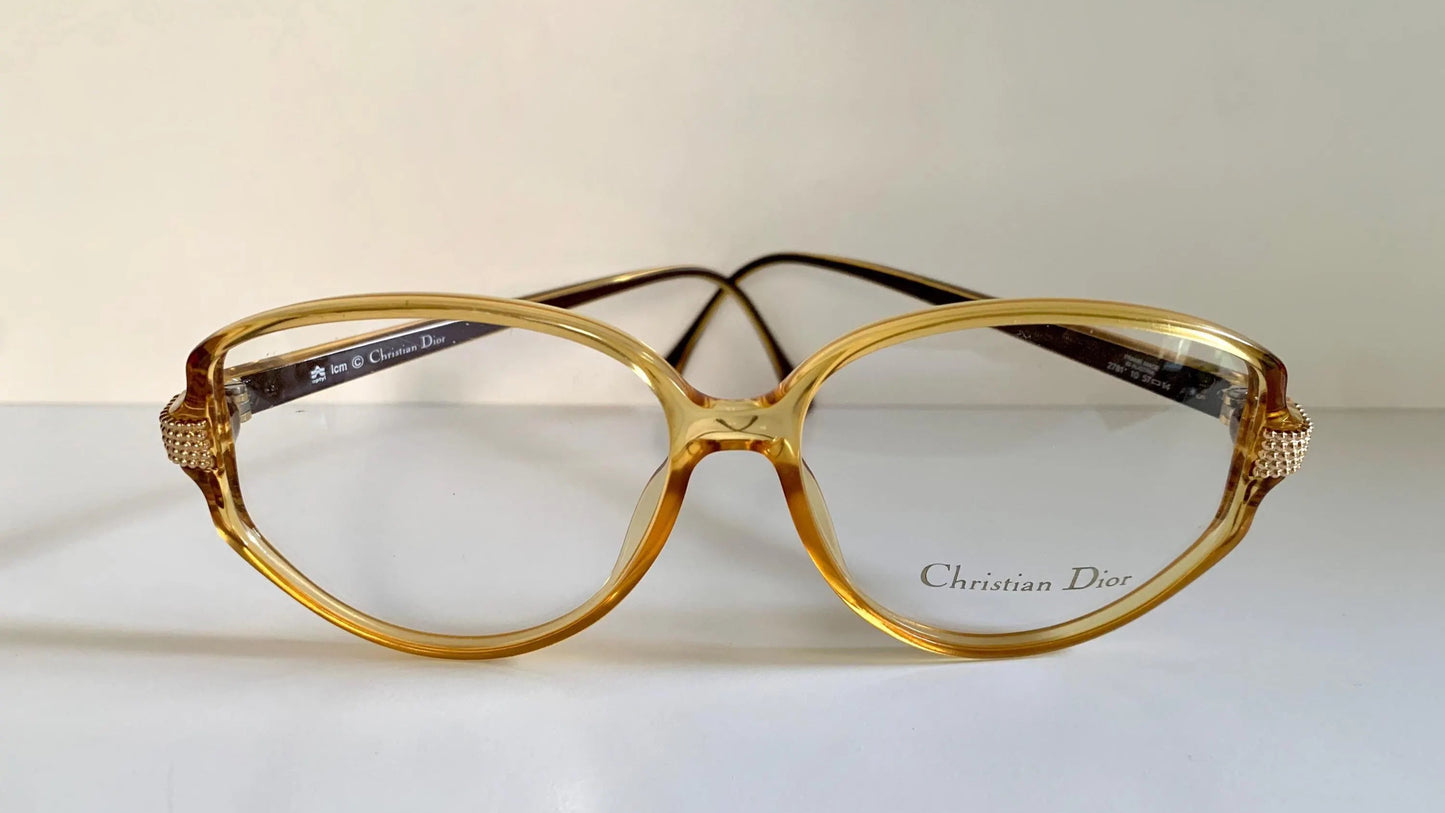 Christian Dior Vintage glasses - 2781 yellow acetate 80s frames