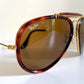 Ray Ban B&L USA vintage sunglasses, 62mm Traditionals W0743 aviators, tortoise shell and gold arista frame