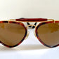 Ray Ban B&L USA vintage sunglasses, 62mm Traditionals W0743 aviators, tortoise shell and gold arista frame