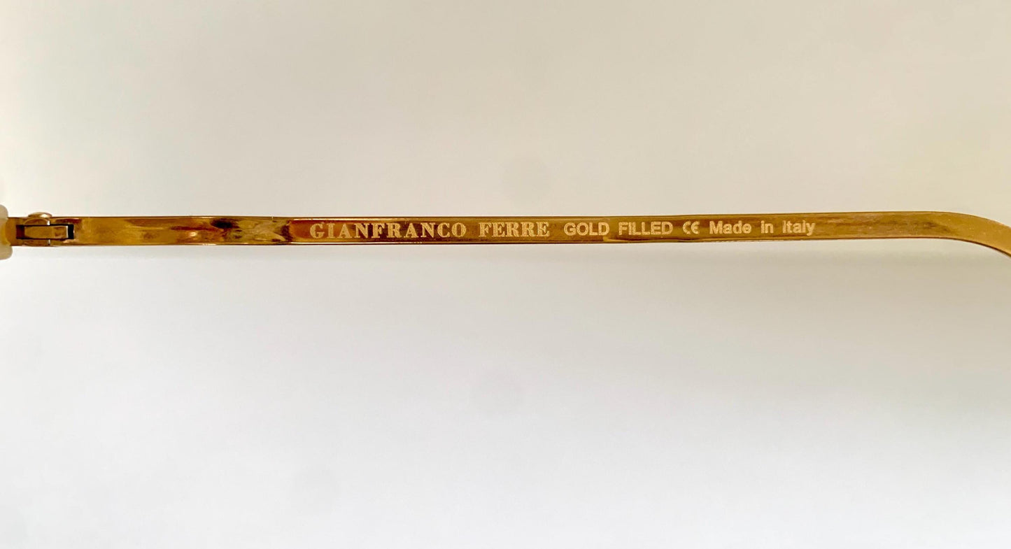 Vintage Gianfranco Ferre 00s frame - white gold filled Y2K eyewear