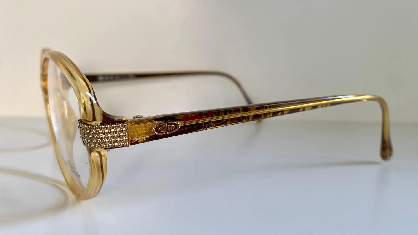 Christian Dior Vintage glasses - 2781 yellow acetate 80s frames