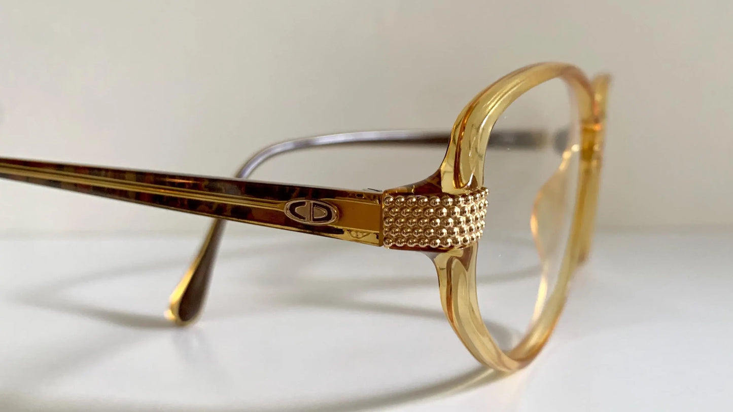 Christian Dior Vintage glasses - 2781 yellow acetate 80s frames