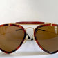 Ray Ban B&L USA vintage sunglasses, 62mm Traditionals W0743 aviators, tortoise shell and gold arista frame