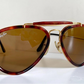 Ray Ban B&L USA vintage sunglasses, 62mm Traditionals W0743 aviators, tortoise shell and gold arista frame