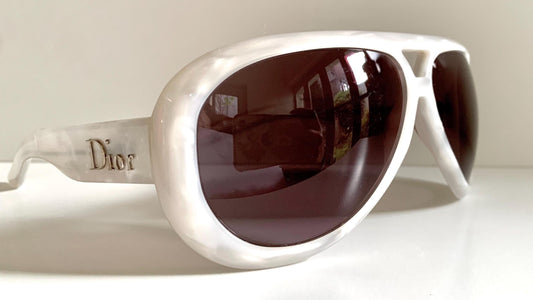Christian Dior Vintage Sunglasses - Aviador mother of pearl oversized frame