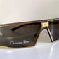 Christian Dior Vintage Sunglasses - 00s Dior Troika mask rectangle gold frames