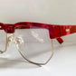 Silhouette 80s vintage glasses - golden and red frames