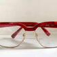 Silhouette 80s vintage glasses - golden and red frames