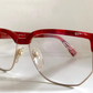 Silhouette 80s vintage glasses - golden and red frames