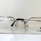 Vogue 80s vintage glasses - silver semi-rimless octogonal frame